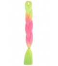 S3-112 Neonowa Limonka - Cukierkowy Różowy - Neonowa Limonka "QUEEN Braids" - Włosy Syntetyczne Magfactory