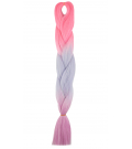 Ombre Neon Różowy - Fiolet - Lekka Fuchsia  "GLOW Braids Świecące w Ciemności" - Włosy Syntetyczne Magfactory