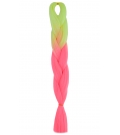 S2-18 Neonowa Limonka - Neonowy Różowy "QUEEN Braids" - Włosy Syntetyczne Magfactory